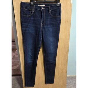 Levis 720 Sz 31 Ladies High Rise Super Skinny Jeans Dark Wash Indigo Denim